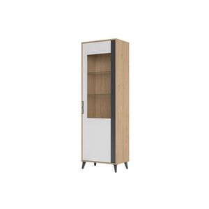 Vitrína Moet 10 65 cm pravá orech americký Jackson/biely/grafit vyobraziť
