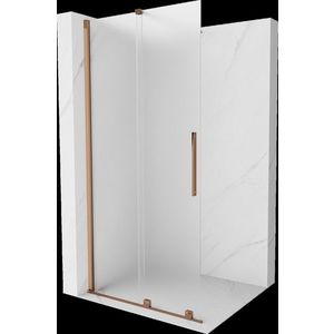 MEXEN/S - Velar Sprchová zástena posuvná Walk-in 110 x 200, dekor 8 mm, ružové zlato 871-110-000-33-60 vyobraziť