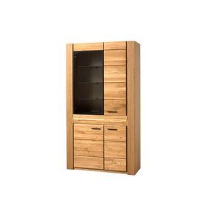 Vitrína Velvet II 12 110 cm z masívu s LED osvetlením dub prírodný vyobraziť