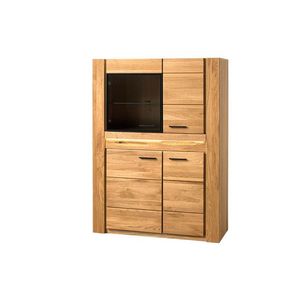 Vitrína Velvet II 15 s LED osvetlením 110 cm z masívu dub prírodný vyobraziť