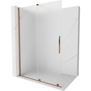 MEXEN/S - Velar Sprchová zástena posuvná Walk-in 150 x 200, dekor 8 mm, ružové zlato 871-150-000-33-60 vyobraziť