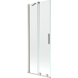 MEXEN/S - Velár dvojkrídlová posuvná vaňová zástena 75 x 150, transparent, nikel kartáčovaný 896-075-000-01-97 vyobraziť