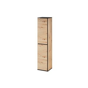Vysoká kúpeľňová skrinka Mossa 69 35 cm pravá dub Artisan/čierna vyobraziť