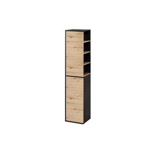 Vysoká kúpeľňová skrinka Mossa 70 35 cm ľavá dub Artisan/čierna vyobraziť