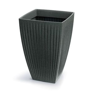 Vysoký kvetináč LATIE SQUAR I 40 cm granitovo čierny vyobraziť