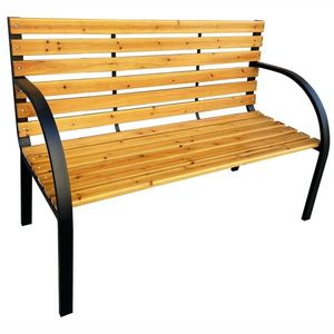 Záhradná lavička DALIA čierna/jedľové drevo vyobraziť