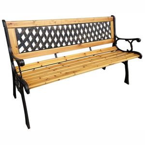 Záhradná lavica MIRT béžová/jedľové drevo vyobraziť