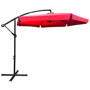 Záhradný slnečník CYNIA s bočnou nohou 300 cm červený vyobraziť