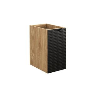 Závesná kúpeľňová skrinka Luxor Black 81-30-1D čierna/dub olejovaný vyobraziť