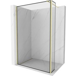 MEXEN/S - Kioto Sprchová zástena WALK-IN 110 x 30, čierny vzor, zlatá kartáčovaná 800-110-212-55-70-030 vyobraziť