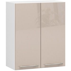 Závesná kuchynská skrinka Olivie W 60 cm biela/cappuccino lesk vyobraziť