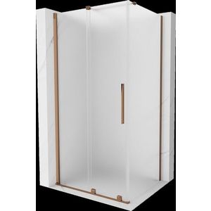 MEXEN/S - Velár sprchovací kút, posuvné dvere 90 x 110, dekor, ružové zlato 871-090-110-31-60 vyobraziť