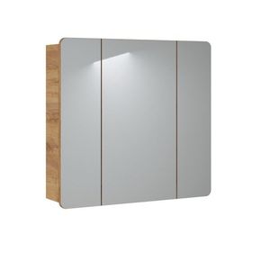 Závesná kúpeľňová skrinka so zrkadlom Aruba 843 3D dub craft gold vyobraziť