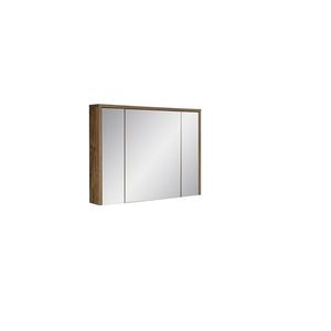 Závesná kúpeľňová skrinka so zrkadlom Hampton Concrete 3D tmavý betón/dub hunton vyobraziť