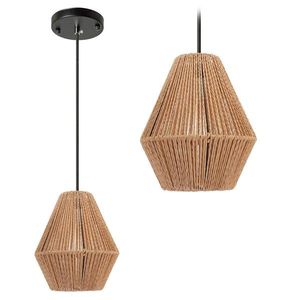 Závesná lampa La Belle Boho I čierna/hnedá vyobraziť