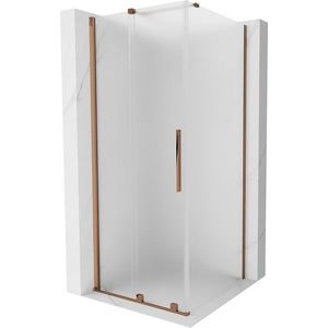 MEXEN/S - Velár sprchovací kút, posuvné dvere 110 x 110, dekor, ružové zlato 871-110-110-31-60 vyobraziť