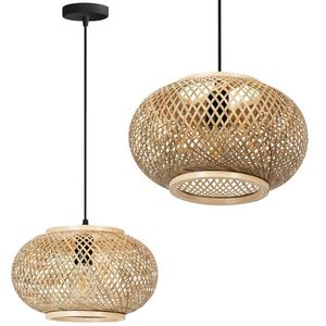 Závesná lampa La Belle Boho III čierna/hnedá vyobraziť