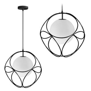 Závesná lampa LA BELLE V čierna/biela vyobraziť