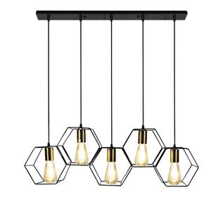 Závesná lampa La Belle XV čierna/zlatá vyobraziť