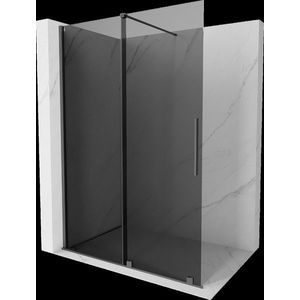 MEXEN/S - Velar Sprchová zástena posuvná Walk-in 140 x 200, grafit 8 mm, grafit metal 871-140-000-43-95 vyobraziť