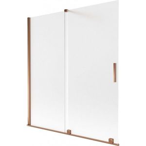 MEXEN/S - Velar dvojkrídlová posuvná vaňová zástena 150 x 150, dekor, ružové zlato 896-150-000-31-60 vyobraziť