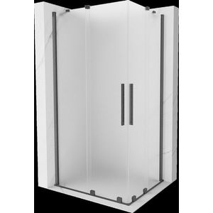 MEXEN/S - Velar Duo sprchovací kút, posuvné dvere 90 x 80, dekor, grafit kartáčovaná 871-090-080-32-66 vyobraziť