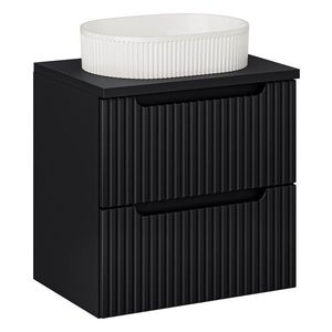 Závesná skrinka Nova Black Beyond I s doskou a umývadlom 60 cm čierna vyobraziť