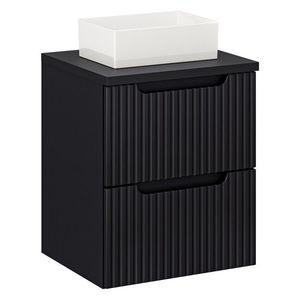 Závesná skrinka Nova Black Gaja I s doskou a umývadlom 50 cm čierna vyobraziť
