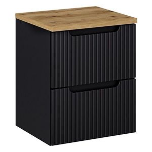 Závesná skrinka Nova Black I s doskou 50 cm čierna/dub evoke vyobraziť