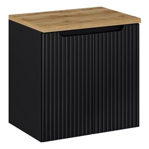 Závesná skrinka Nova Black II s doskou 60 cm čierna/dub evoke vyobraziť