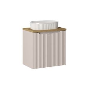 Závesná skrinka Nova Cashmere Beyond I s doskou a umývadlom 60 cm kašmírová/dub evoke vyobraziť