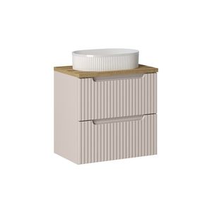 Závesná skrinka Nova Cashmere Beyond II s doskou a umývadlom 60 cm kašmírová/dub evoke vyobraziť