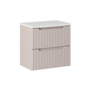 Závesná skrinka Nova Cashmere II s doskou 60 cm kašmírová/biela vyobraziť