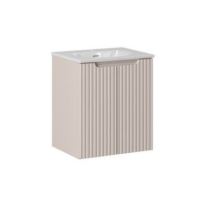 Závesná skrinka Nova Cashmere II so zápustným umývadlom 50 cm kašmírová/biela vyobraziť