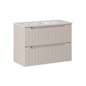 Závesná skrinka Nova Cashmere Sky3 so zápustným umývadlom 80 cm biela/kašmírová vyobraziť
