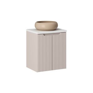 Závesná skrinka Nova Cashmere Wiki I s doskou a umývadlom 50 cm kašmírová/biela vyobraziť