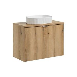 Závesná skrinka Nova Oak Beyond II s doskou a umývadlom 80 cm dub coast evoke vyobraziť