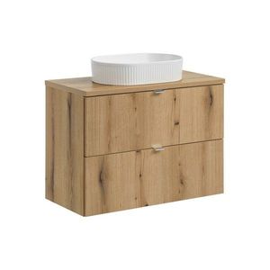 Závesná skrinka Nova Oak Beyond s doskou a umývadlom 80 cm dub coast evoke vyobraziť
