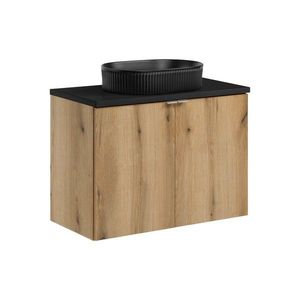 Závesná skrinka Nova Oak Beyond s doskou a umývadlom 80 cm dub coast evoke vyobraziť