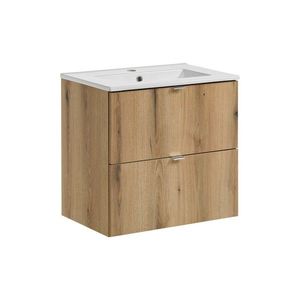 Závesná skrinka Nova Oak Dance I so zápustným umývadlom 60 cm dub coast evoke vyobraziť