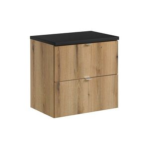 Závesná skrinka Nova Oak I s doskou 60 cm dub evoke/čierna vyobraziť