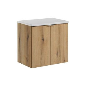 Závesná skrinka Nova Oak II s doskou 60 cm dub evoke/biela vyobraziť