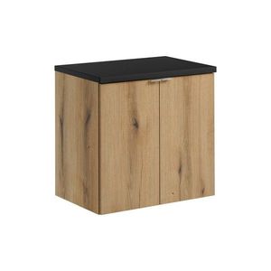Závesná skrinka Nova Oak II s doskou 60 cm dub evoke/čierna vyobraziť