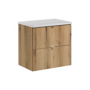 Závesná skrinka Nova Oak s doskou 60 cm dub evoke/biela vyobraziť