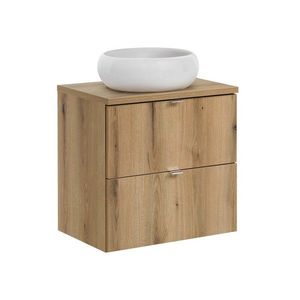 Závesná skrinka Nova Oak Wiki s doskou a umývadlom 60 cm dub evoke vyobraziť