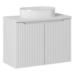 Závesná skrinka pod umývadlo Nova White II s doskou 80 cm biela vyobraziť
