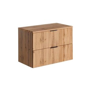 Závesná skrinka pod umývadlo Casad s doskou 80 cm dub wotan vyobraziť