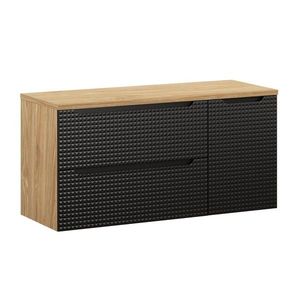 Závesná kúpeľňová skrinka Luxor Black 83-35-1D čierna/dub olejovaný vyobraziť