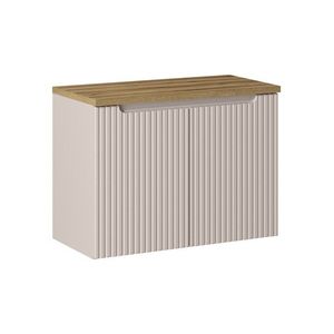Závesná skrinka pod umývadlo Nova Cashmere I s doskou 80 cm kašmír/dub coast evoke vyobraziť