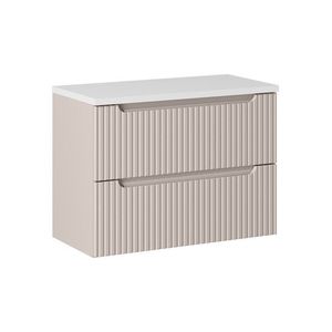 Závesná skrinka pod umývadlo Nova Cashmere II s doskou 80 cm kašmír/biela vyobraziť
